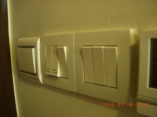 46 99j. Malaysia, Kuala Lumpur, Geo Hotel light switches
