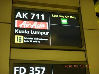 73 99j. sign for last bag from kuala lumpur