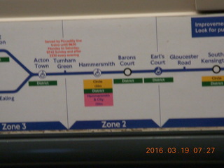 10 99k. London tube ride - Acton Town and others