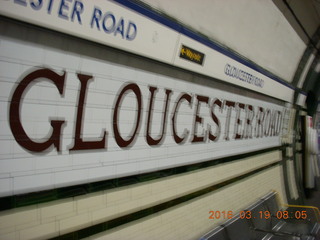12 99k. London tube ride - Gloucester Road station