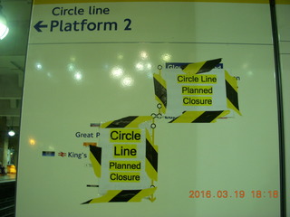 34 99k. tube ride back - circle line closed