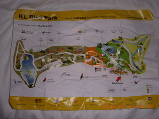 16 99l. KL Bird Park map