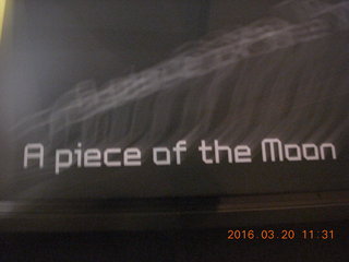 69 99l. London Science Museum moon rock sign