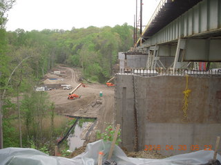 Crum Woods run - cool construction site (there's an eight year old boy in all of us)