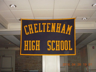 Cheltenham Class of 1974 reunion - school sign