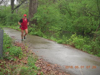 2955 9b1. Wissahickon Green Ribbon Trail run - Adam running