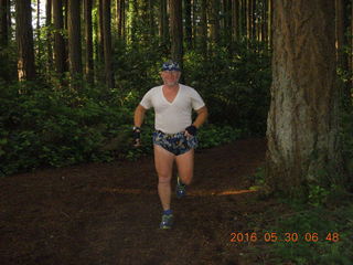 Crum Woods run - Adam running (tripod and timer)