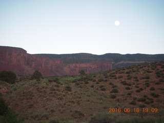 74 9cj. Gateway Canyon moonrise