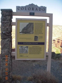35 9ck. drive to ancient dwellings - Hanging Flume sign