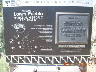 55 9ck. Lowry Pueblo Landmark sign