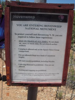 Cutthroat Castle sign - it's part of Hovenweep