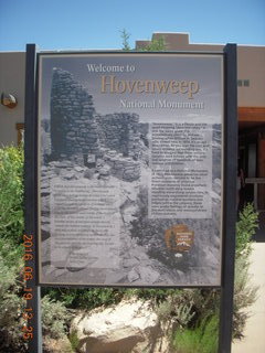 318 9ck. Hovenweep National Monument sign