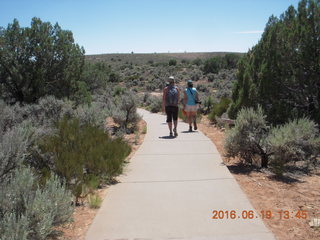 327 9ck. Hovenweep National Monument path with Shaun and Karen