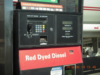 405 9ck. red-dyed diesel