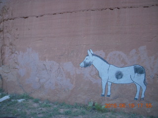 painted pony on the rock