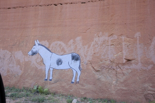 painted pony on the roadside