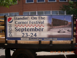 Grand Canyon Caverns (L37) trip - run on Route 66 - speed-limit-4 sign