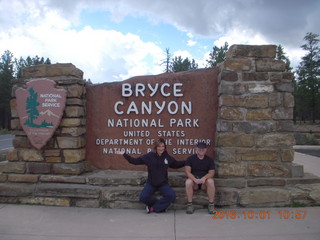 Bryce Canyon entrance sign, Ana M, Adam