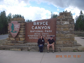 Bryce Canyon entrance sign, Ana M, Adam