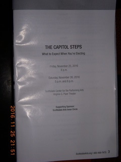 Capitol Steps in Scottsdale program