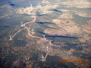 aerial - windmills near Williams aerial - windmills north of Williams