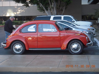 cool VW beetle in parking lot