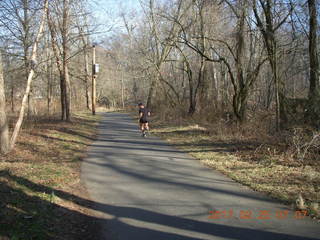 Adam running at Pennypack Park in Philadelphia