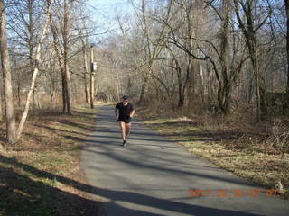 3031 9lr. Adam running at Pennypack Park in Philadelphia