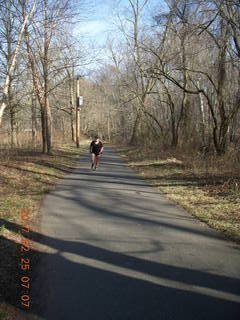 3034 9lr. Adam running at Pennypack Park in Philadelphia