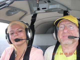 Jerome's friend Tanya flying in N8377W and Adam