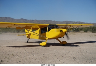 434 9nn. Alamo Lake - Larry's new yellow homebuilt airplane