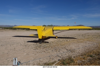 436 9nn. Alamo Lake - Larry's new yellow homebuilt airplane