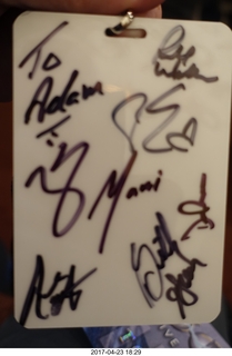 Chandler Arts - Kansas band - autographs