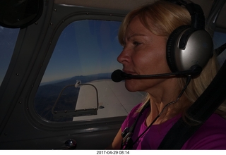 Kim Tarnowski flying N8377W