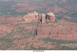 aerial mountains - Sedona - Cathedral Rock