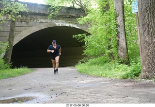 Adam running at Pennypack Park in Philadelphia