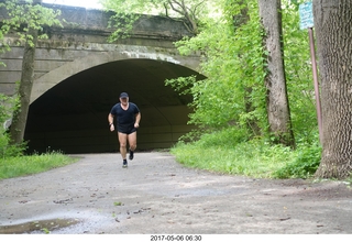 3044 9p6. Pennypack Park run - Adam running