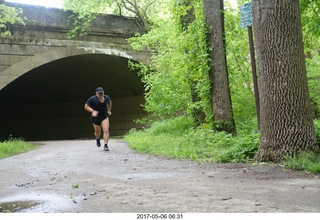 Pennypack Park run - Adam running