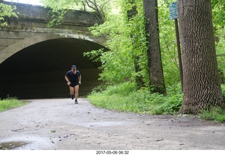 3049 9p6. Pennypack Park run - Adam running