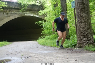 3052 9p6. Pennypack Park run - Adam running