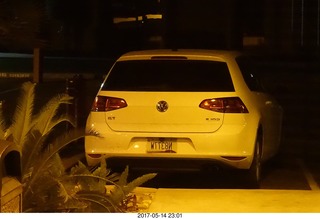 1721 9pe. my car with N8377W license plate reflection