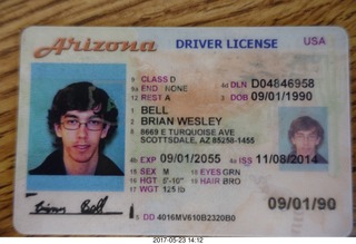 Brian Bell's driver license