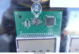 see-inside electronics of petrol gasoline pump