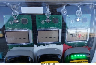 see-inside electronics of petrol gasoline pump