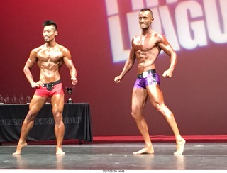 Mesa Arts Center - International Physique League (IPL) show - DJ Adkins (emcee in blue jackets)