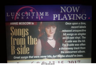 Annie Moscow at her new-CD concert