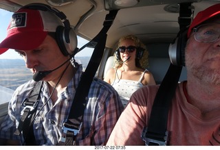 Koltton, Stephanie, and Adam flying in N8377W