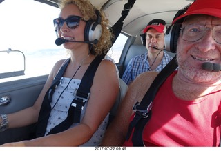 Stephanie, Koltton, and Adam flying in N8377W