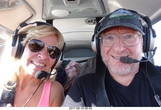18 9sk. Kim and Adam flying in N8377W