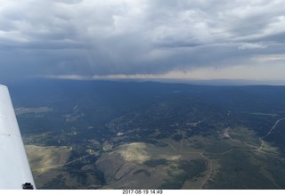 aerial - north Utah - clouds and rain